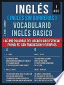 Libro 1 – ABC - Inglés (Inglés Sin Barreras) Vocabulario Ingles Basico