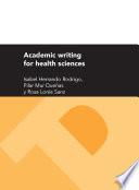 Libro Academic writing for health sciences