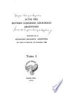 Actas del Congreso Geológico Argentino