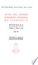 Actas del ... Congreso Nacional de Filosofía