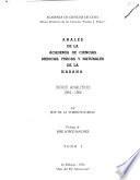 Anales de la Academia de Ciencias Médicas, Físicas y Naturales de la Habana, índice analítico 1864-1958: A-M