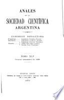 Libro Anales de la Sociedad Científica Argentina
