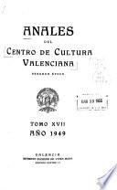 Anales del Centro de Cultura Valenciana