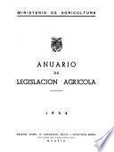 Anuario de legislación agrícola