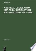 Libro Archival Legislation, 1981-1994