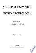 Archivo español de arte y arqueología