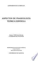 Aspectos de fraseología teórica española