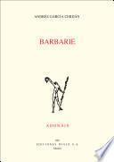 Libro Barbarie
