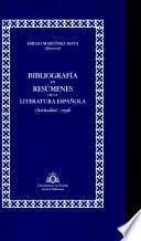 Bibliografía en resúmenes de la literatura española. [Artículos]. 1996