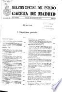 Boletâin oficial del estado: Gaceta de Madrid