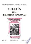 Boletín de la Biblioteca Nacional de México