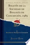 Libro Boletín de la Sociedad de Biología de Concepción, 1989, Vol. 60 (Classic Reprint)