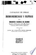 Catálogo de obras iberoamericanas y Filipinas de la Biblioteca Nacional de Madrid