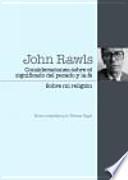 Libro Consideraciones sobre el significado del pecado y la fe / Sobre mi religión