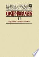 Libro Contemporáneos II, septiembre–diciembre de 1928