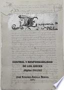 Libro Control y responsabilidad de los jueces (Siglos XVI-XXI).