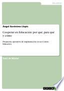 Libro Cooperar en Educación: por qué, para qué y cómo