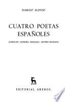 Libro Cuatro poetas españoles