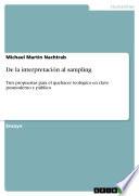 Libro De la interpretación al sampling