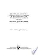 Libro Demostración del sentido verdadero de las autoridades de que se vale el doctor Don Juan Antonio Llorente