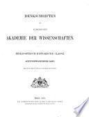Denkschriften der Kaiserlichen Akademie der Wissenschaften, Philosophisch-Historische Classe