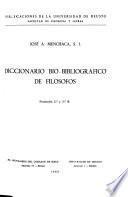 Diccionario bio-bibliográfico de filósofos