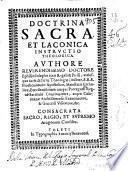 Doctrina sacra et laconica instructio theologica