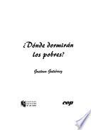 Dónde dormirán los pobres?