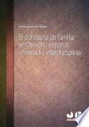 Libro El concepto de familia en Derecho español