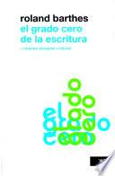 Libro El grado cero de la escritura