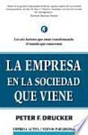 Libro Empresa En LA Sociedad Que Viene / Managing in the next society