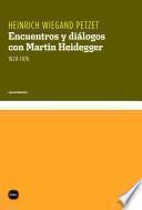 Libro Encuentros y diálogos con Martin Heidegger, 1929-1976