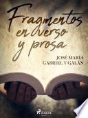 Libro Fragmentos en verso y prosa