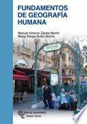 Libro Fundamentos de geografía humana