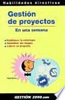 Libro Gestión de proyectos en una semana