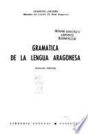 Gramática de la lengua aragonesa