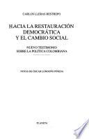 Libro Hacia la restauración democrática y el cambio social