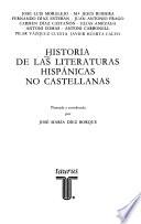 Historia de las literaturas hispánicas no castellanas