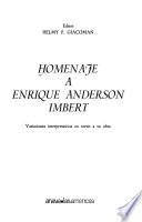 Homenaje a Enrique Anderson Imbert