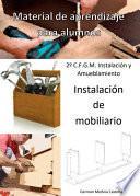 Libro Instalación de mobiliario (Material de aprendizaje para alumnos)