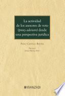 Libro La actividad de los asesores de voto (proxy advisors) desde una perspectiva jurídica