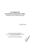 Libro La formación en arquitectura en el Perú