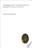 Libro Leo Strauss's Defense of the Philosophic Life