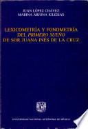 Libro Lexicometría y fonometría del Primero sueño de sor Juana Inés de la Cruz