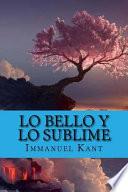 Libro Lo Bello y Lo Sublime (Spanish Edition)