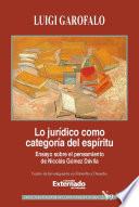 Libro Lo jurídico como categoría del espíritu