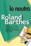 Libro Lo neutro
