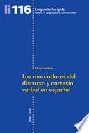 Libro Los marcadores del discurso y la cortesía verbal en español