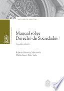 Libro Manual sobre derecho de sociedades
