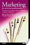 Libro Marketing de servicios profesionales